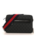 GG Supreme Monogram Web Small Shoulder Bag Black Grey