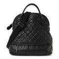 Coated Canvas Quilted Large Garment Travel Bag Black