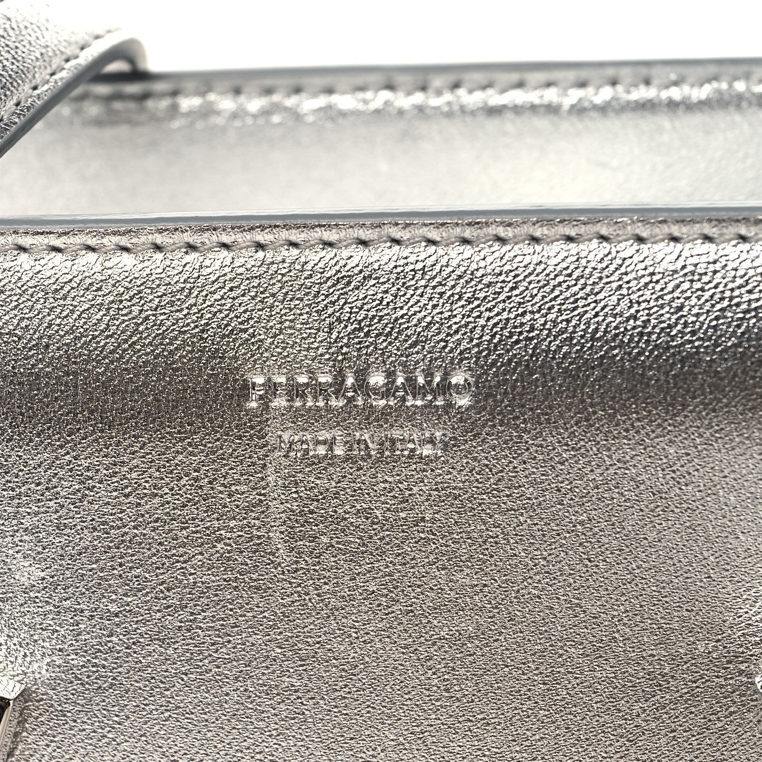 Metallic Lambskin Mini Hug Crossbody Bag Argento