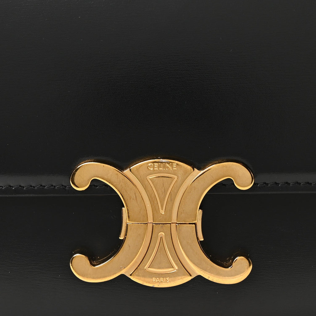 Shiny Calfskin Medium Triomphe Black