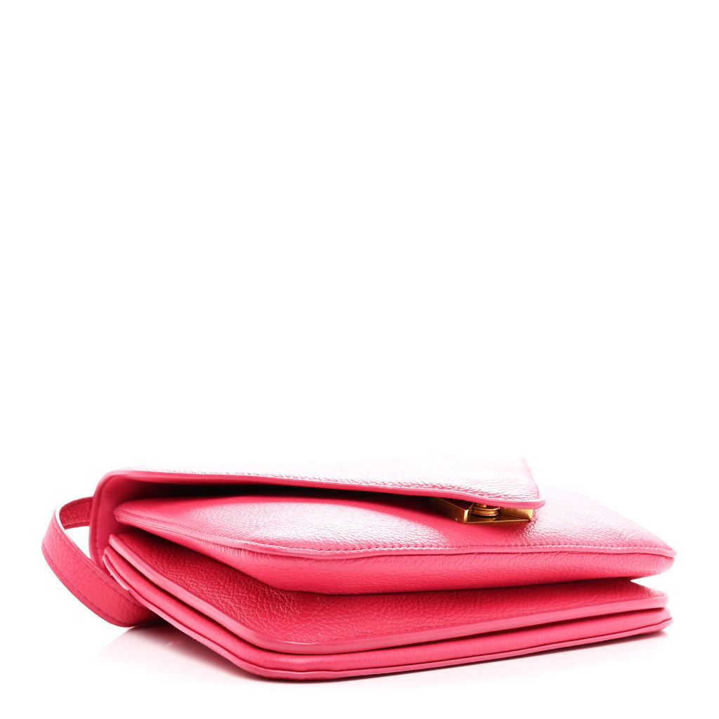 Calfskin Mount Envelope Bag Pink