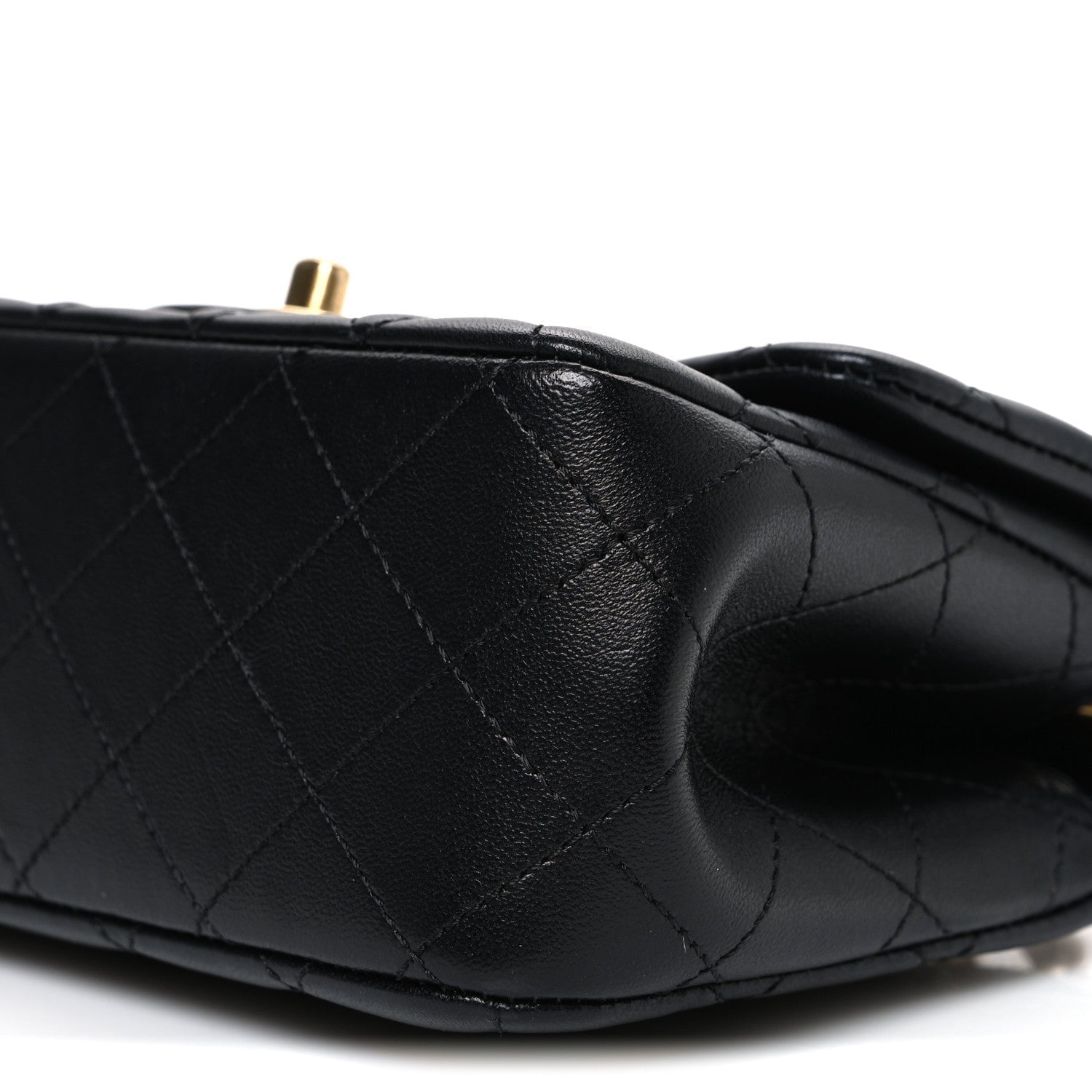 Lambskin Quilted Mini Sweet Camellia Flap Black