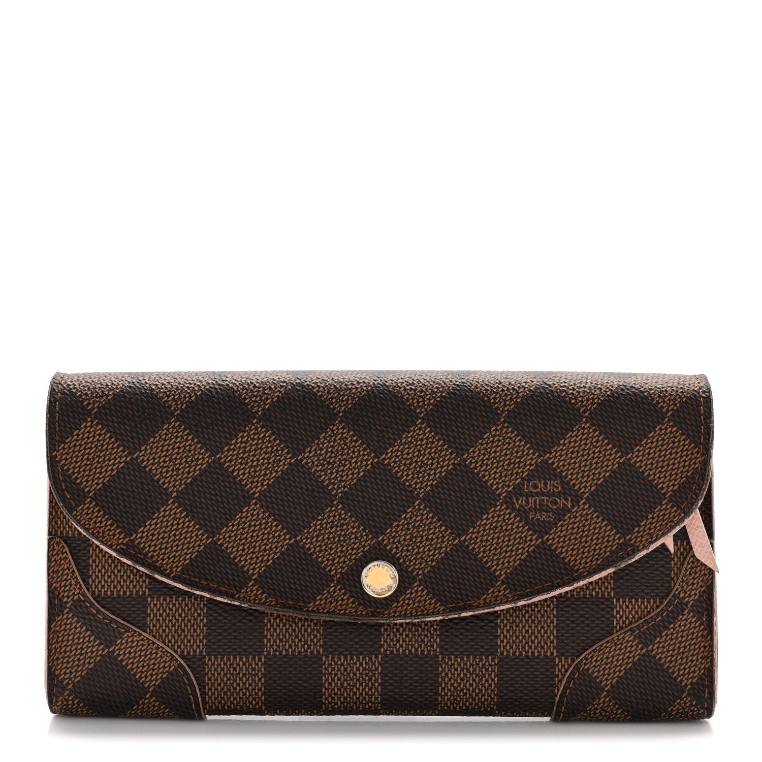 Damier Ebene Caissa Wallet Rose Ballerine