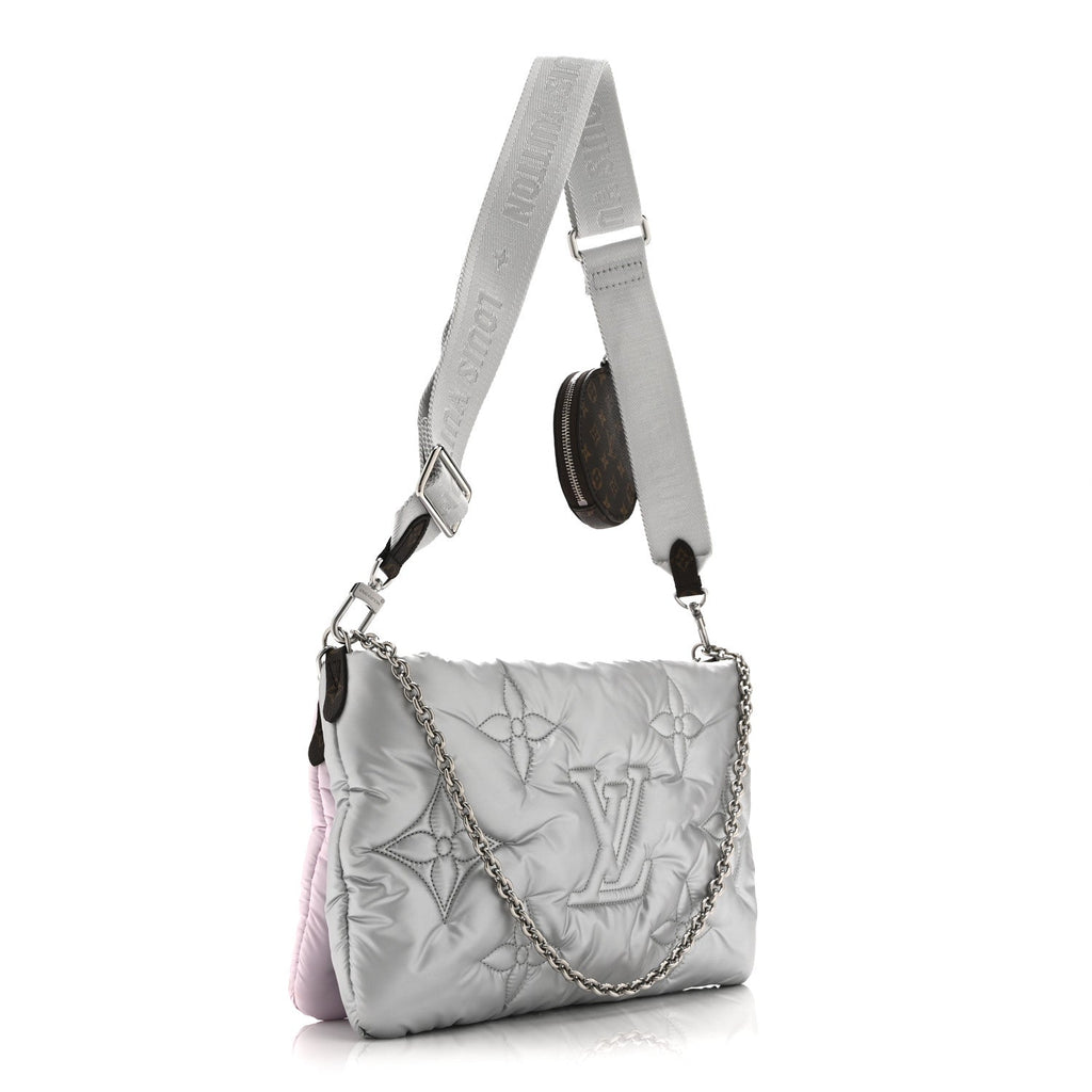 Econyl Monogram Pillow Maxi Multi Pochette Accessories Silver Pale Pink