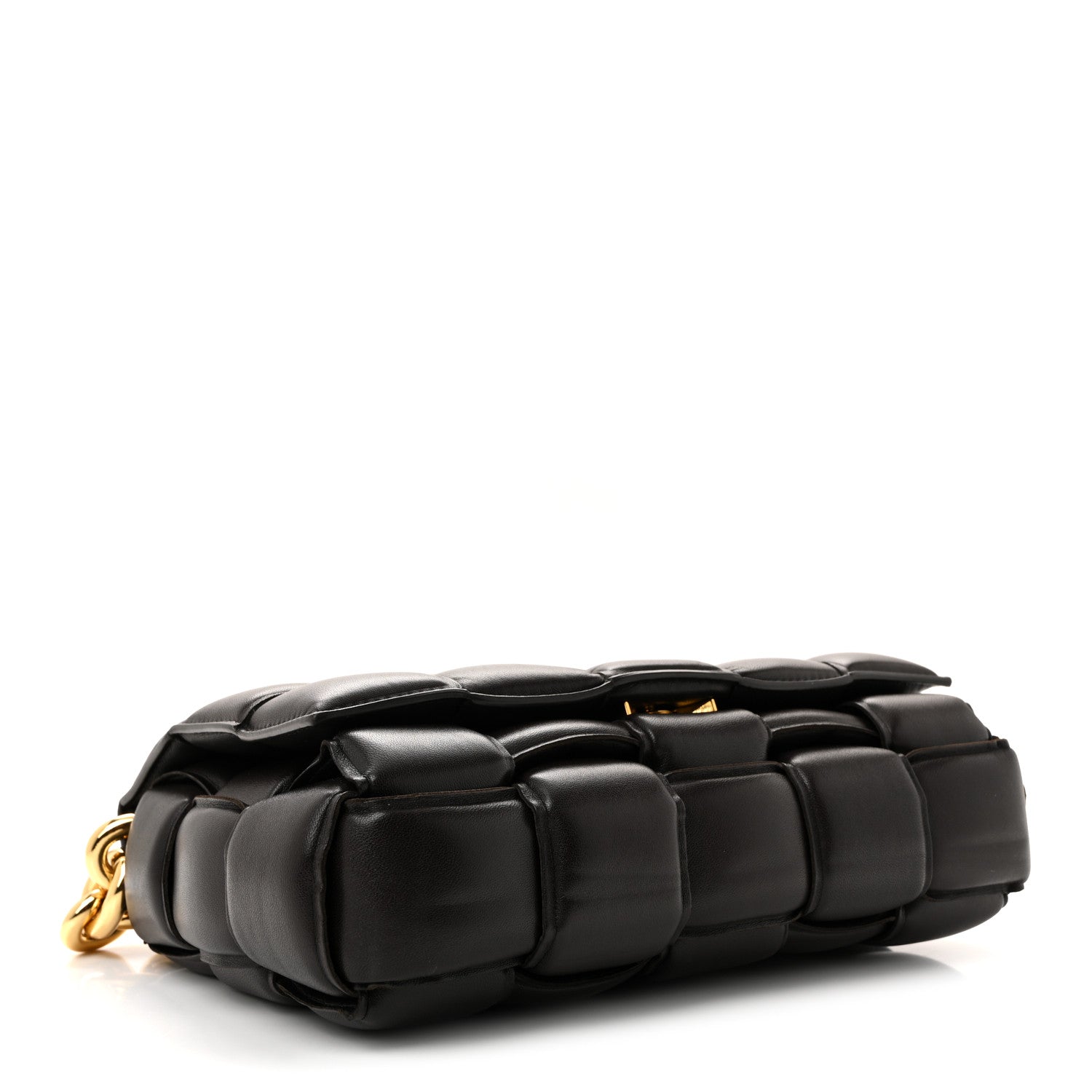 Lambskin Maxi Intreccio Padded Chain Cassette Crossbody Bag Fondant