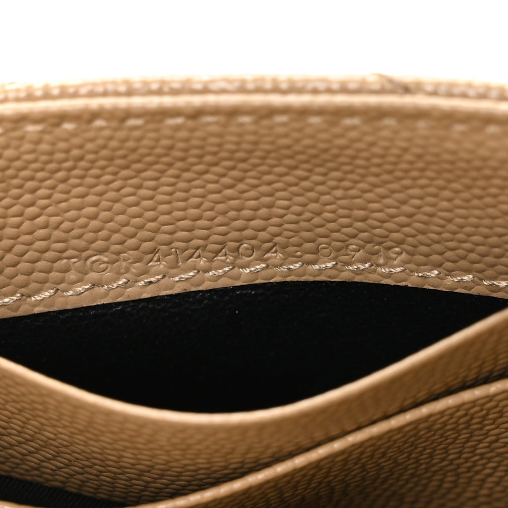 Grain De Poudre Matelasse Chevron Small Monogram Envelope Wallet Dark Latte