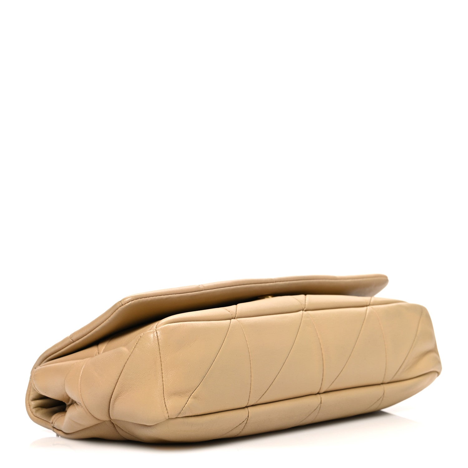 Lambskin Patchwork Monogram Medium Jamie Beige