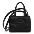 Nylon Small Puff Shopping Bag Black