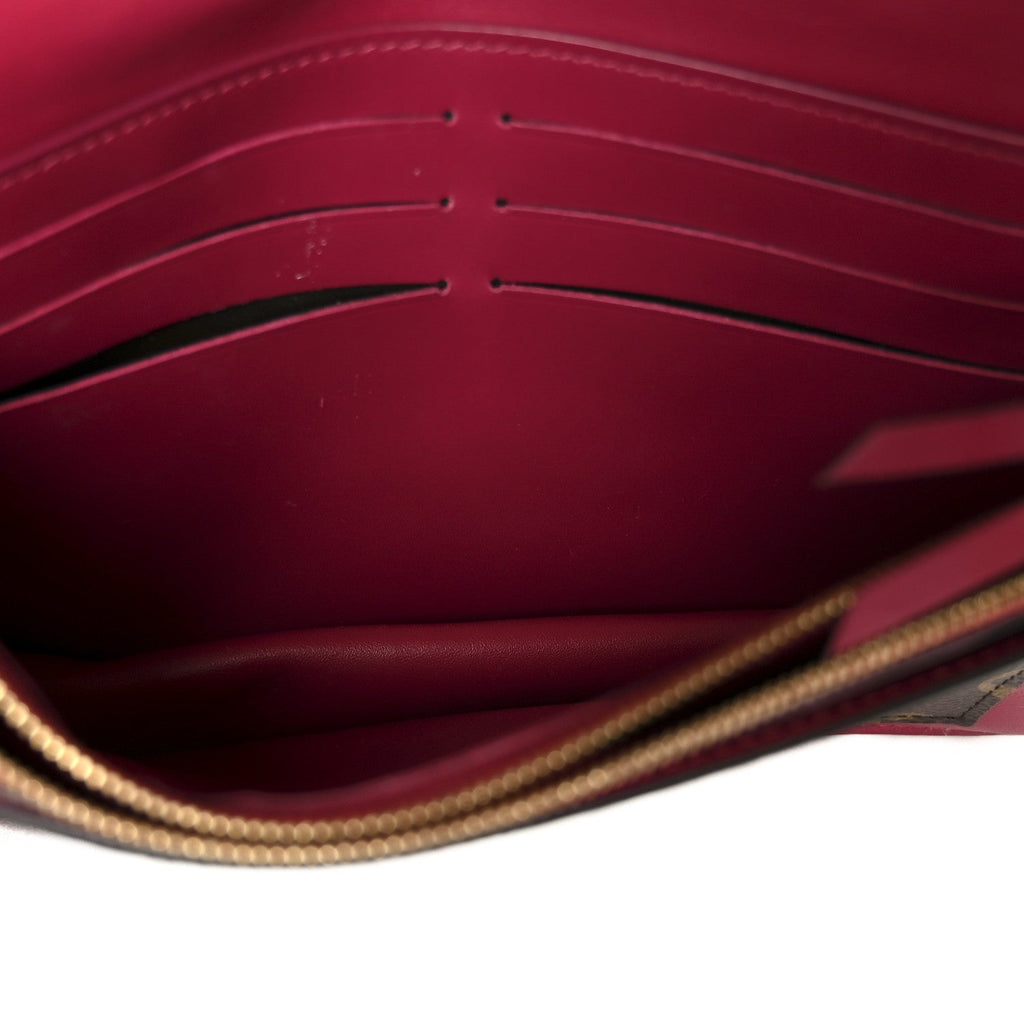 Monogram Flore Chain Wallet Fuchsia