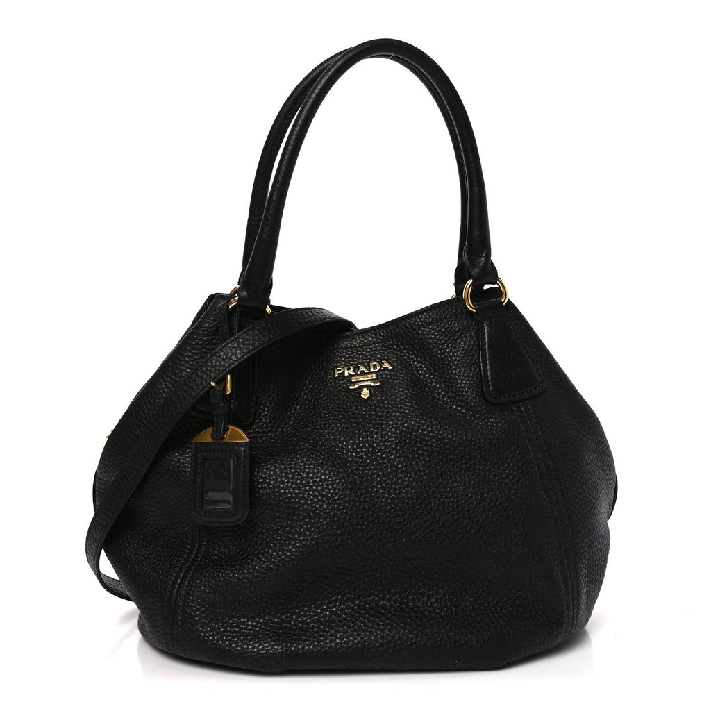 Vitello Daino Tote Black