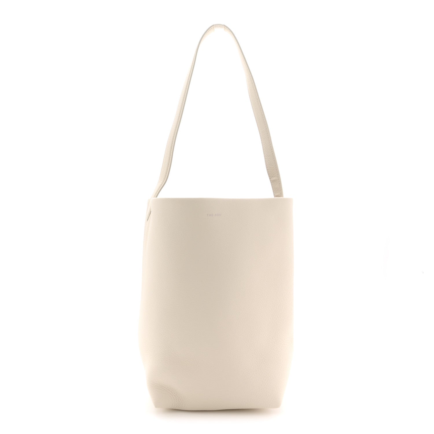 Grained Calfskin Medium N/S Park Tote Ivory