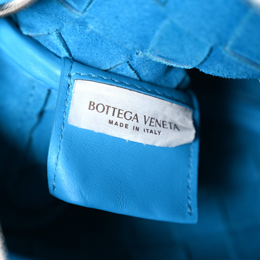 Calfskin Intrecciato Small Camera Bag Pool Blue
