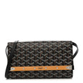 Goyardine Monte Carlo Bois Clutch With Strap Black