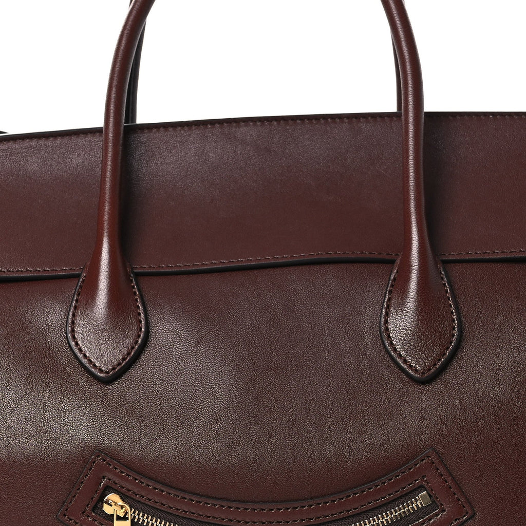 Supple Shiny Lambskin Medium Smiling New Luggage Brick