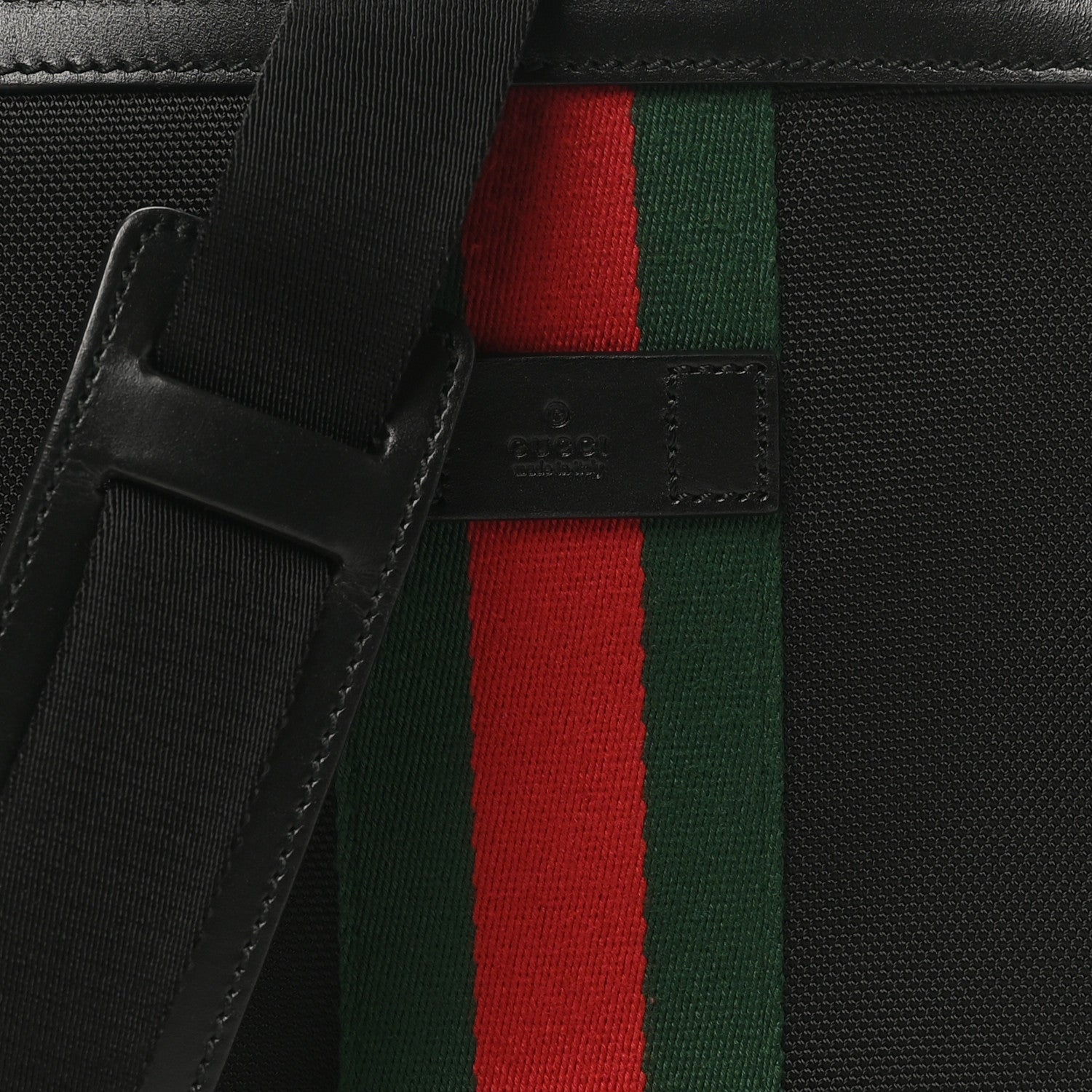 Canvas Web Messenger Bag Black