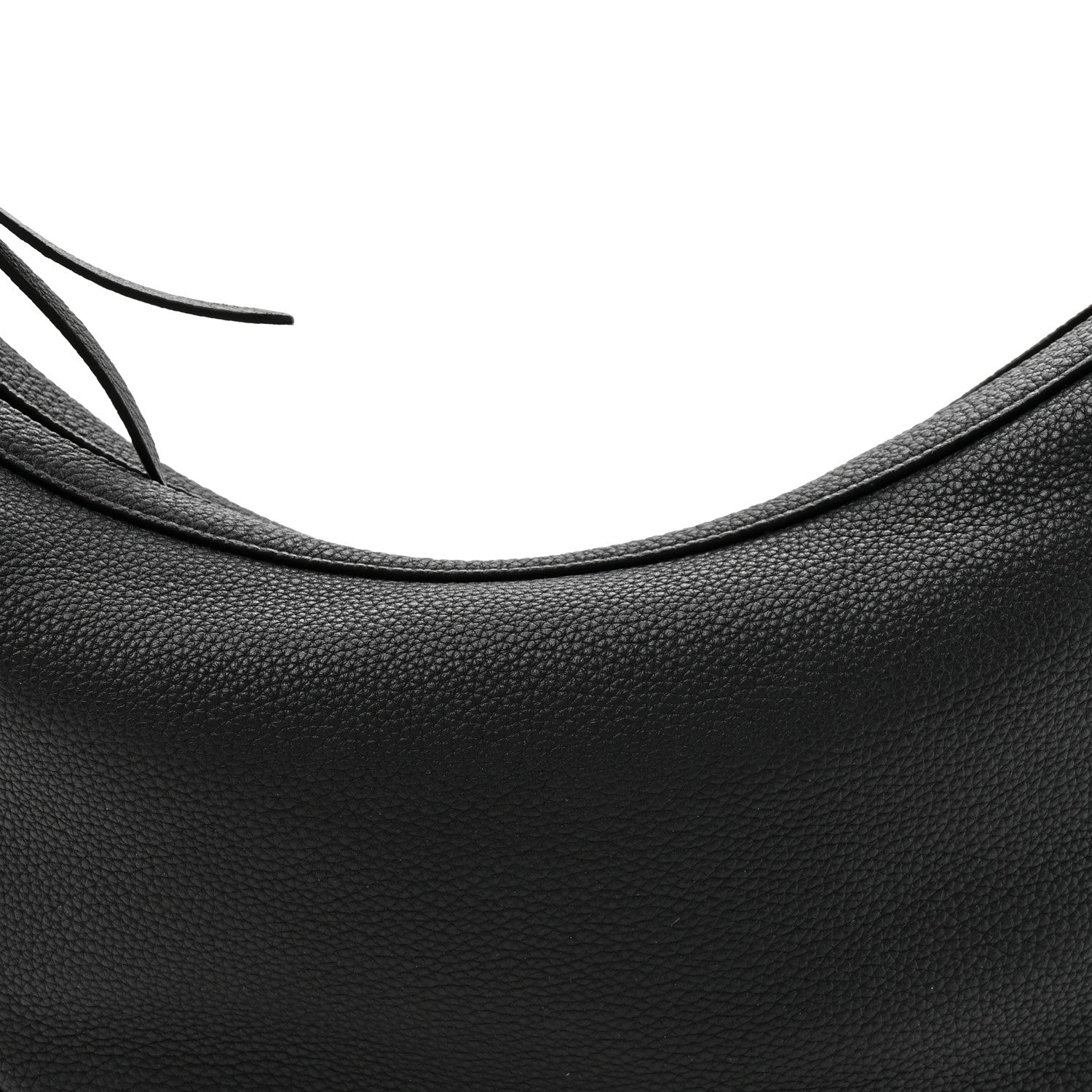 Pebbled Calfskin Augustina Hobo Black