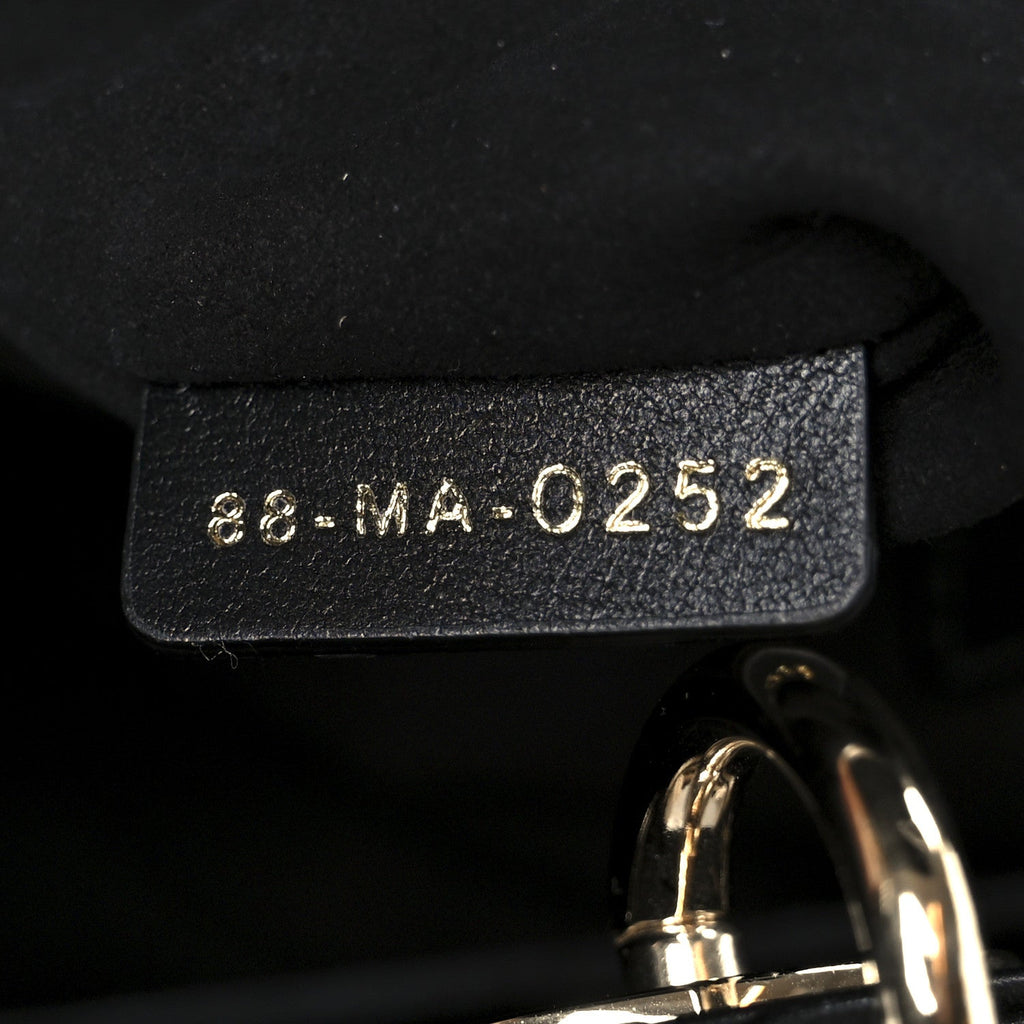 Lambskin Cannage Medium Lady Dior Black
