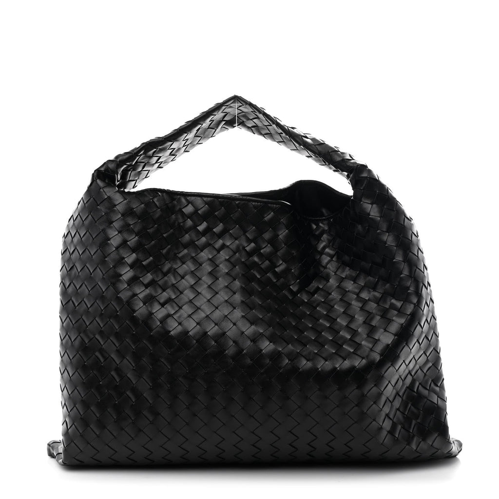 Calfskin Intrecciato Large Hop Black