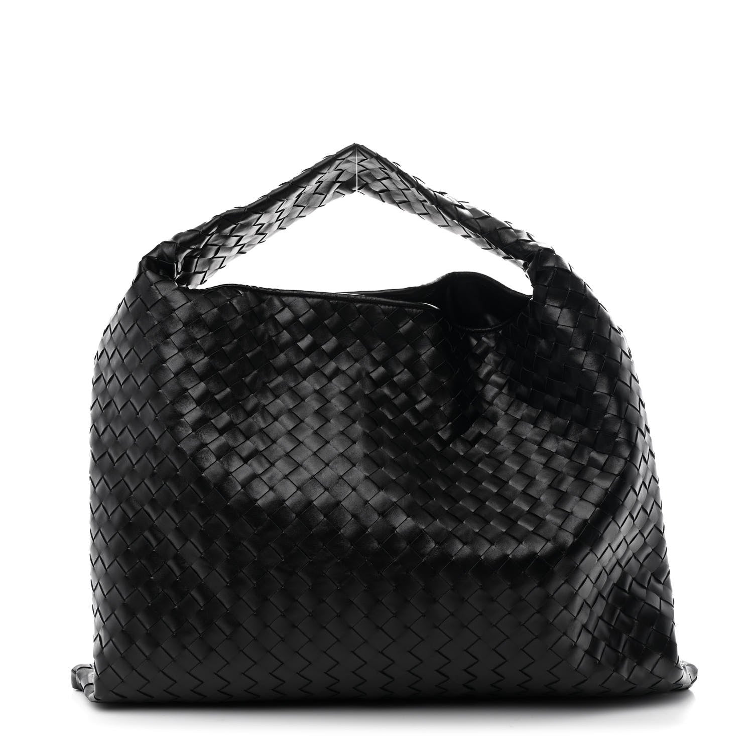 Calfskin Intrecciato Large Hop Black