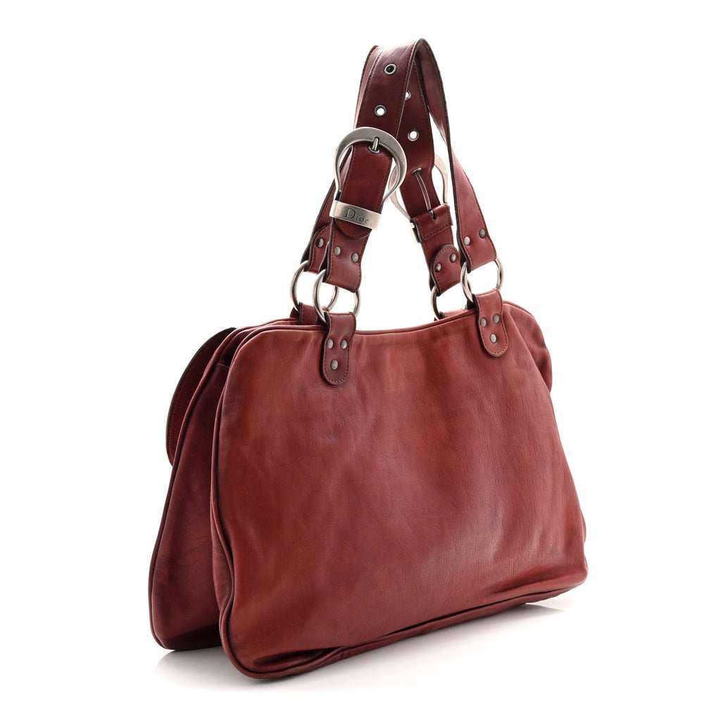 Calfskin Large Gaucho Double Saddle Bag Red