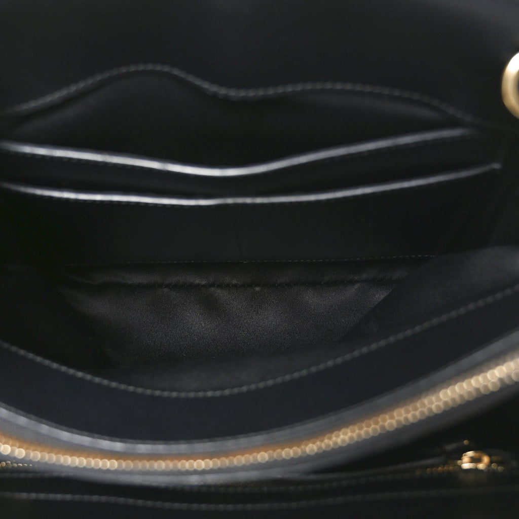 Hammered Calfskin Today Satchel Black