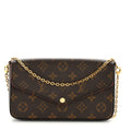 Monogram Pochette Felicie Chain Wallet Fuchsia