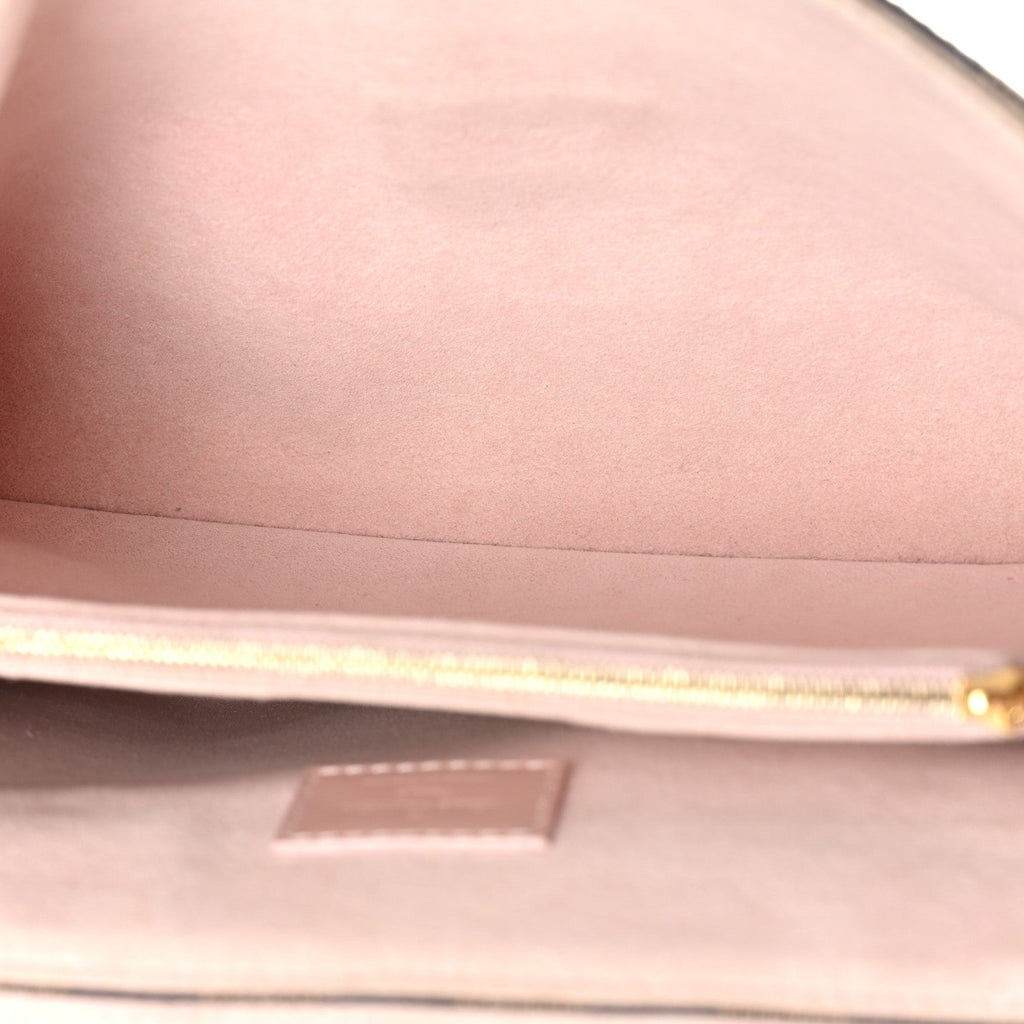 Damier Ebene Caissa Clutch Rose Ballerine
