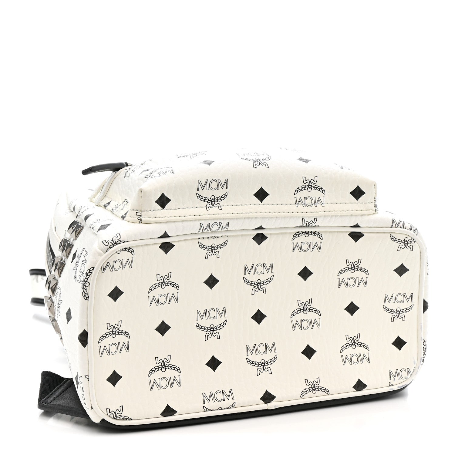 Visetos Small Side Stud Stark Backpack White