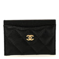 Caviar Quilted  Holder Black