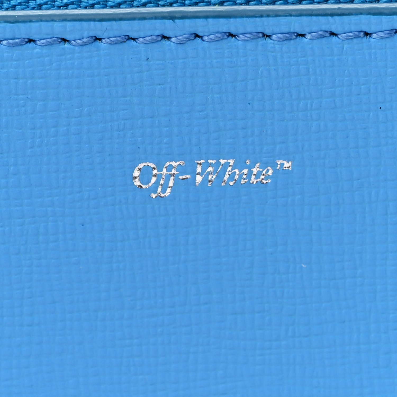 Saffiano Striped Mini Diag Binder Clip Bag Blue