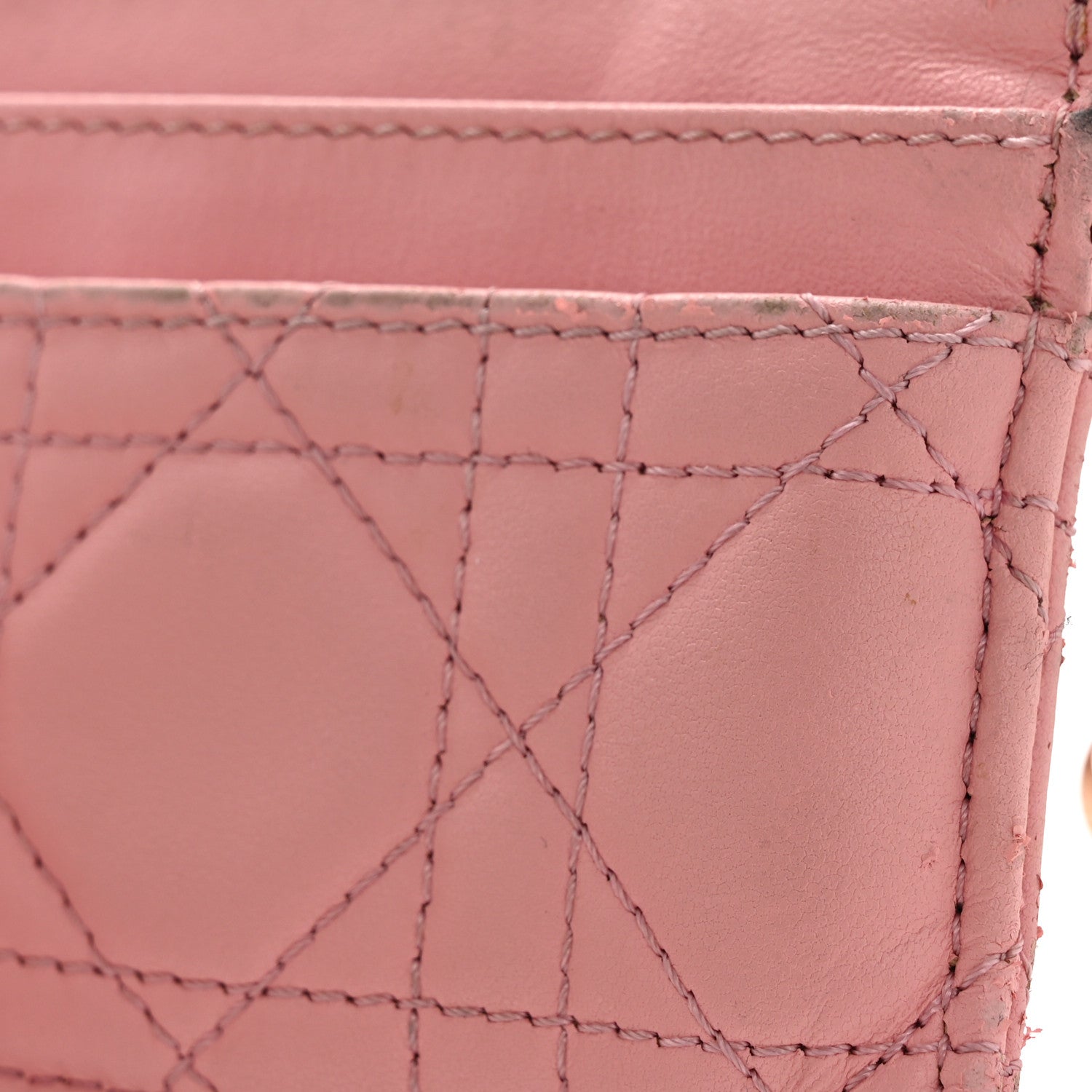 Lambskin Cannage Lady Dior Five-Slots  Holder Melacoton