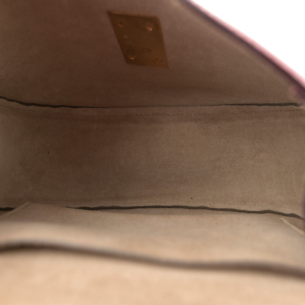 Grained Calfskin Lambskin Bi-Color Drew Shoulder Bag Red
