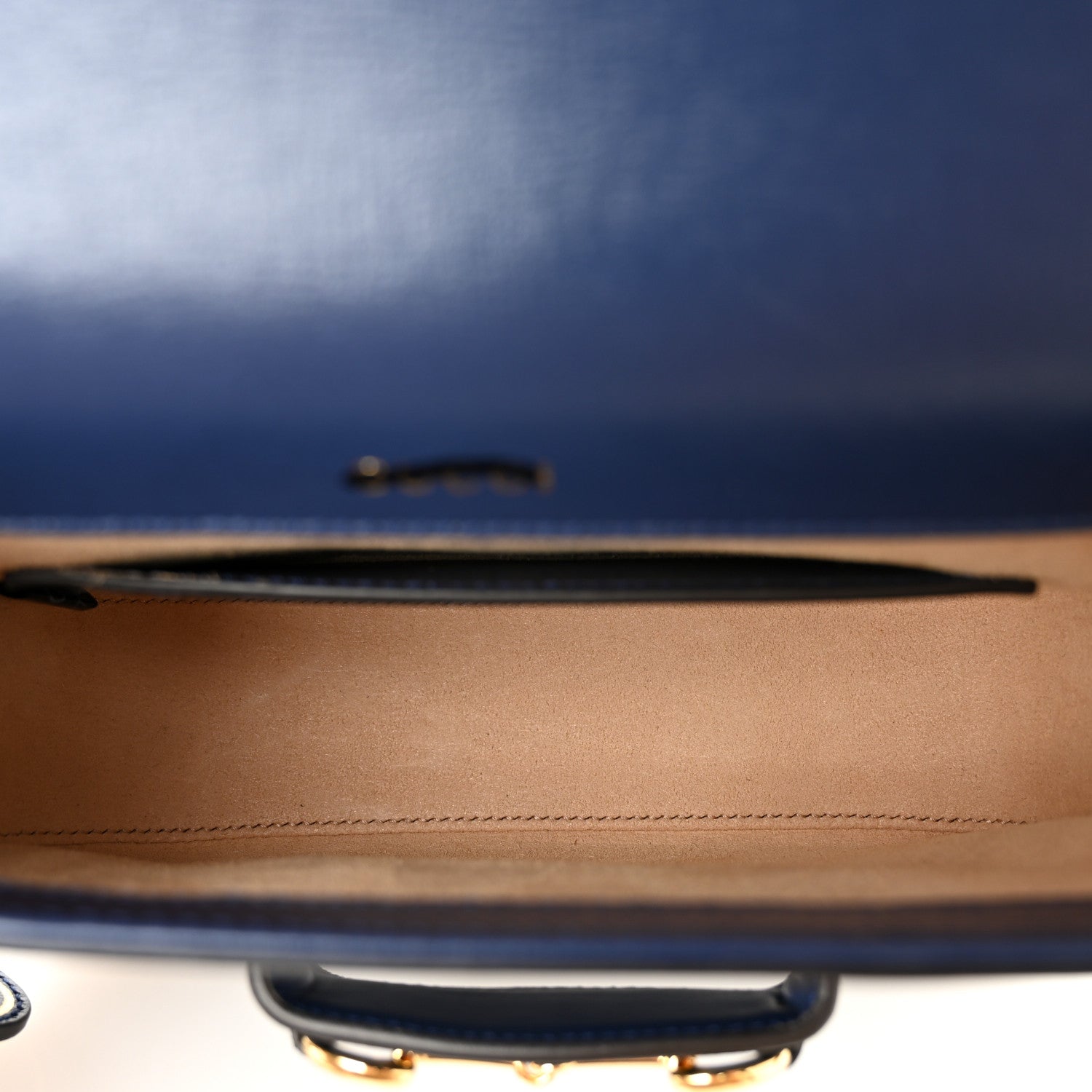 Azalea Calfskin Web Mini Horsebit 1955 Shoulder Bag Navy
