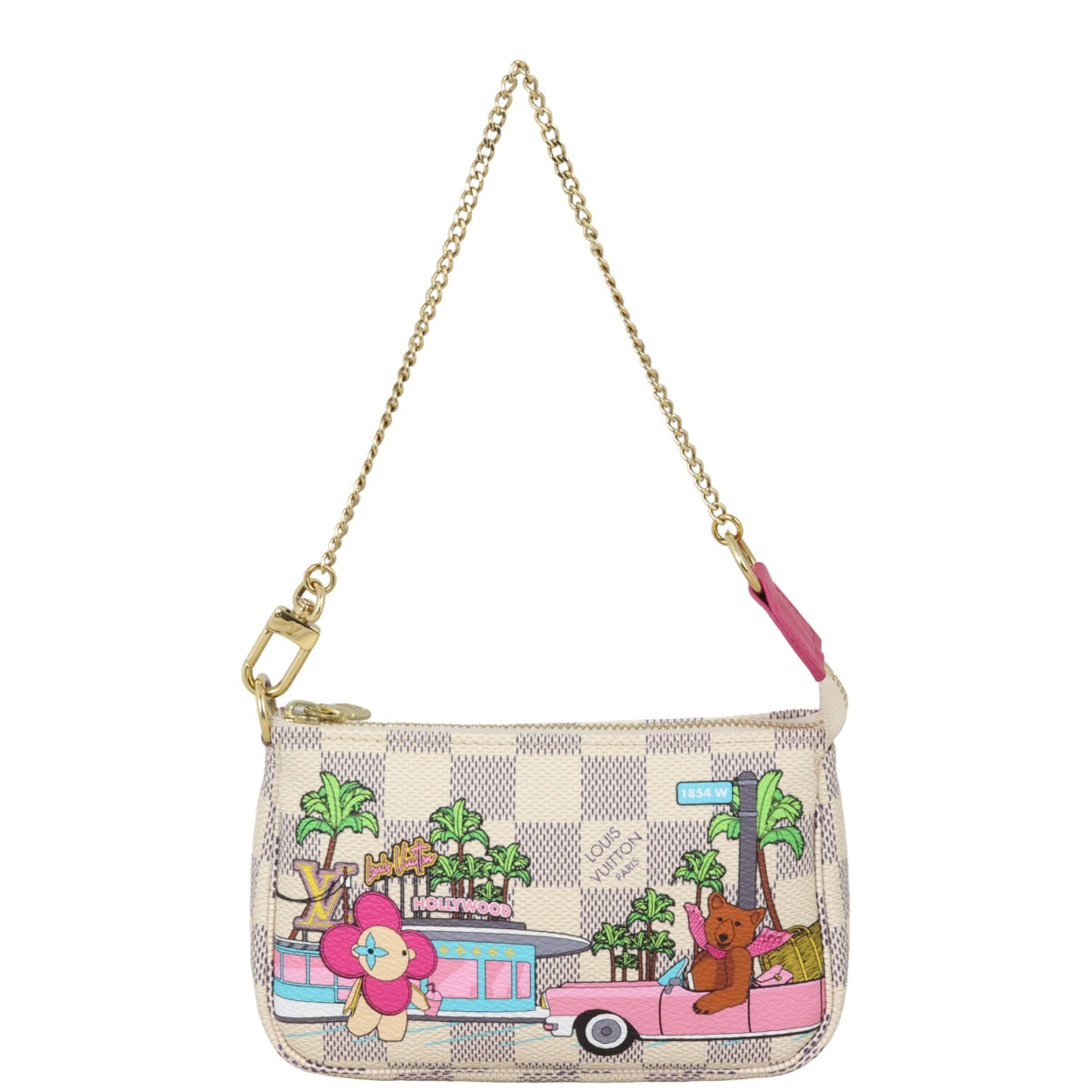Louis Vuitton Mini Pochette Accessoires Damier Azur Hollywood Vivienne Christmas 2021