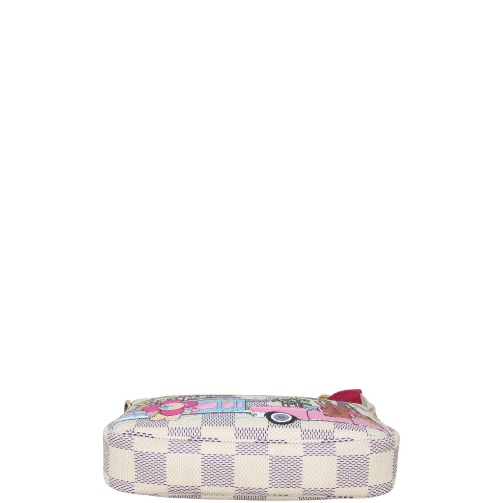 Louis Vuitton Mini Pochette Accessoires Damier Azur Hollywood Vivienne Christmas 2021