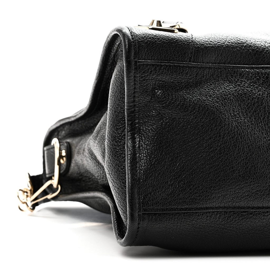 Chevre Gold Metallic Edge Hardware City Black