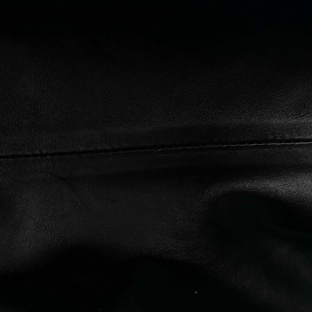 Smooth Butter Calf The Pouch Oversized Clutch Black