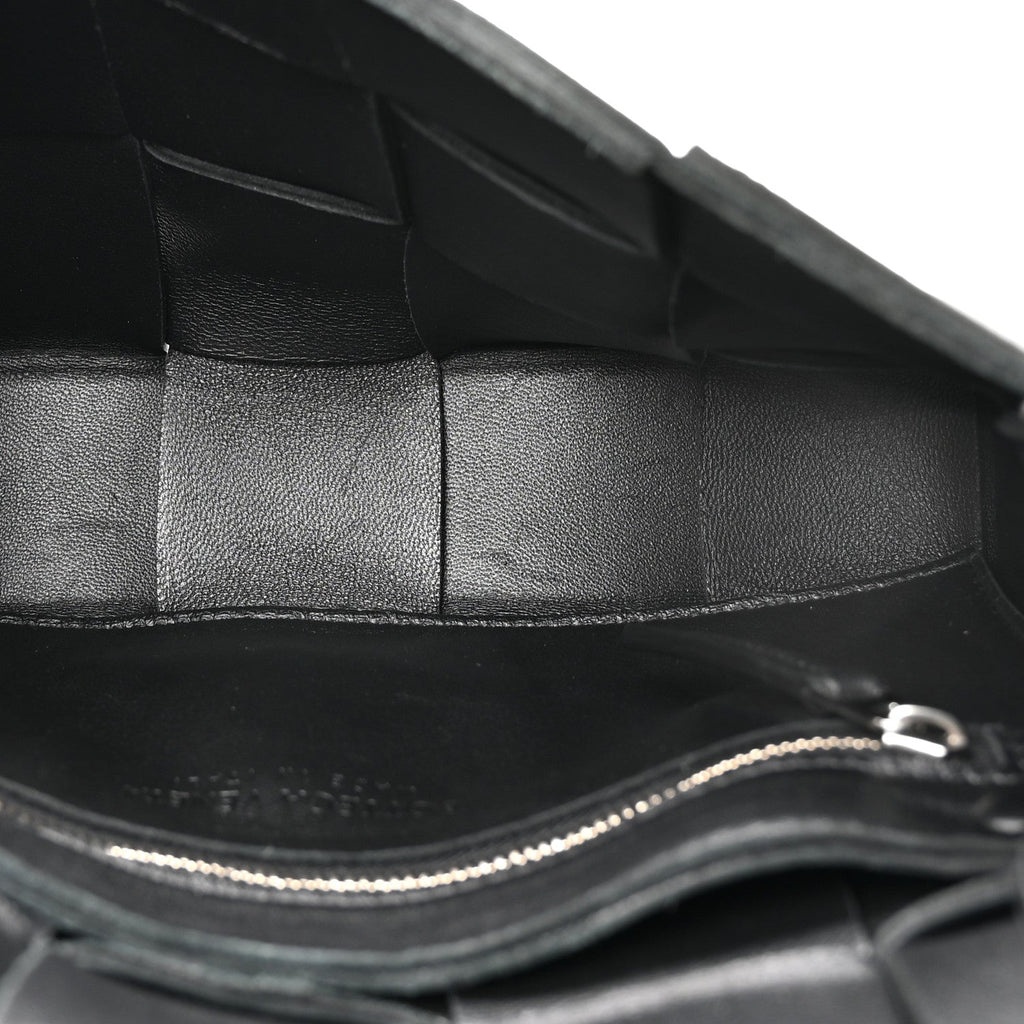 Lambskin Maxi Intrecciato Cassette Crossbody Bag Black