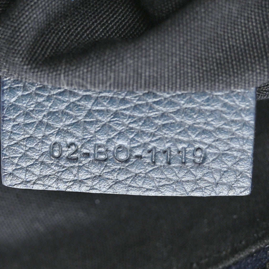 Oblique Mens Saddle Bag Black Blue