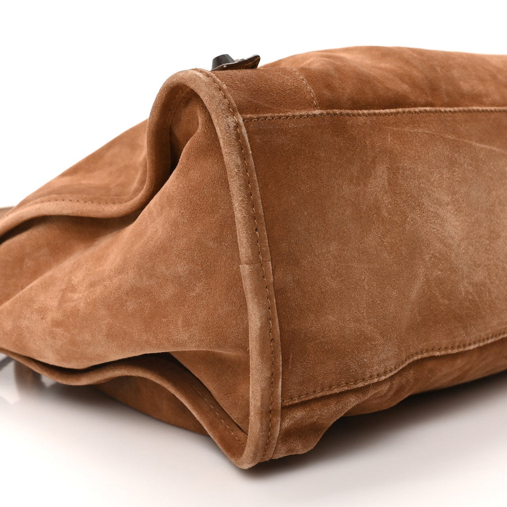 Suede Calfskin Classic Hardware Medium Le City Camel