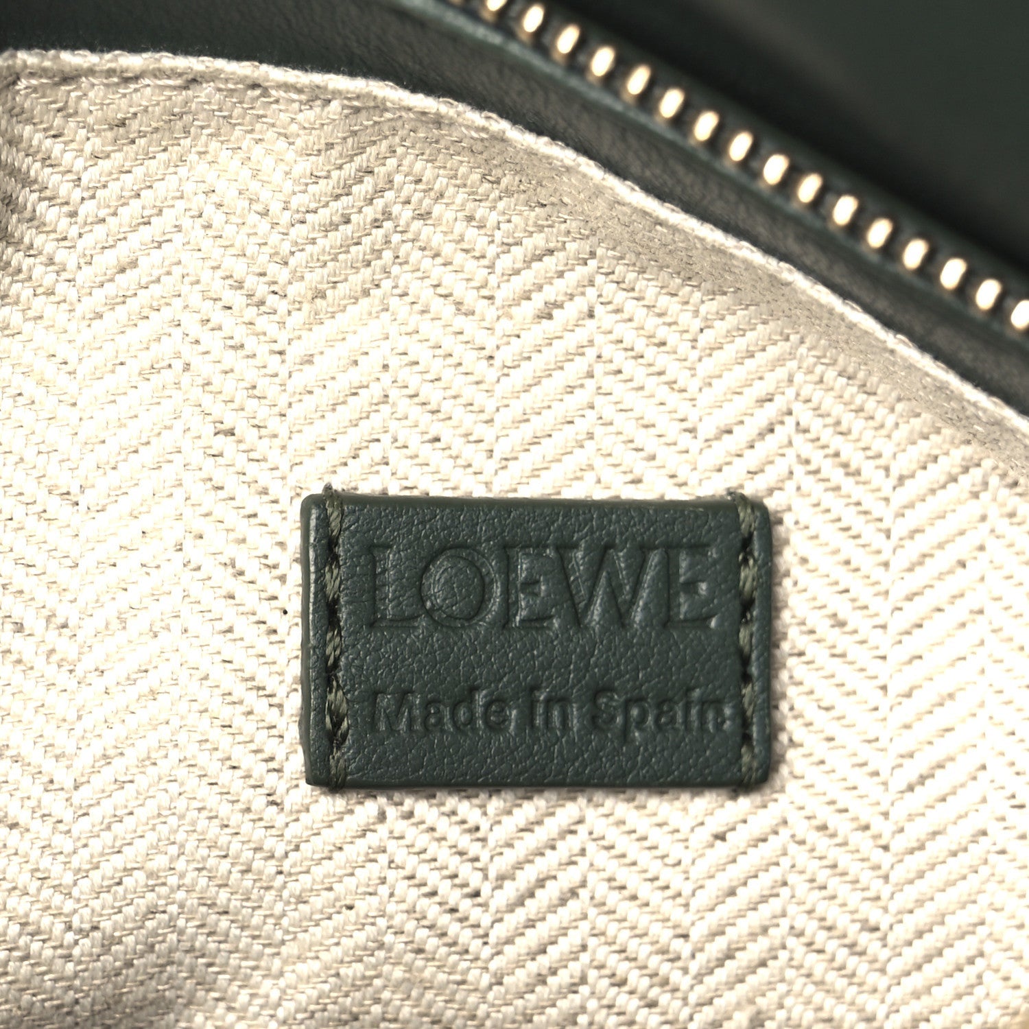 Calfskin Mini Puzzle Edge Bag Vintage Khaki