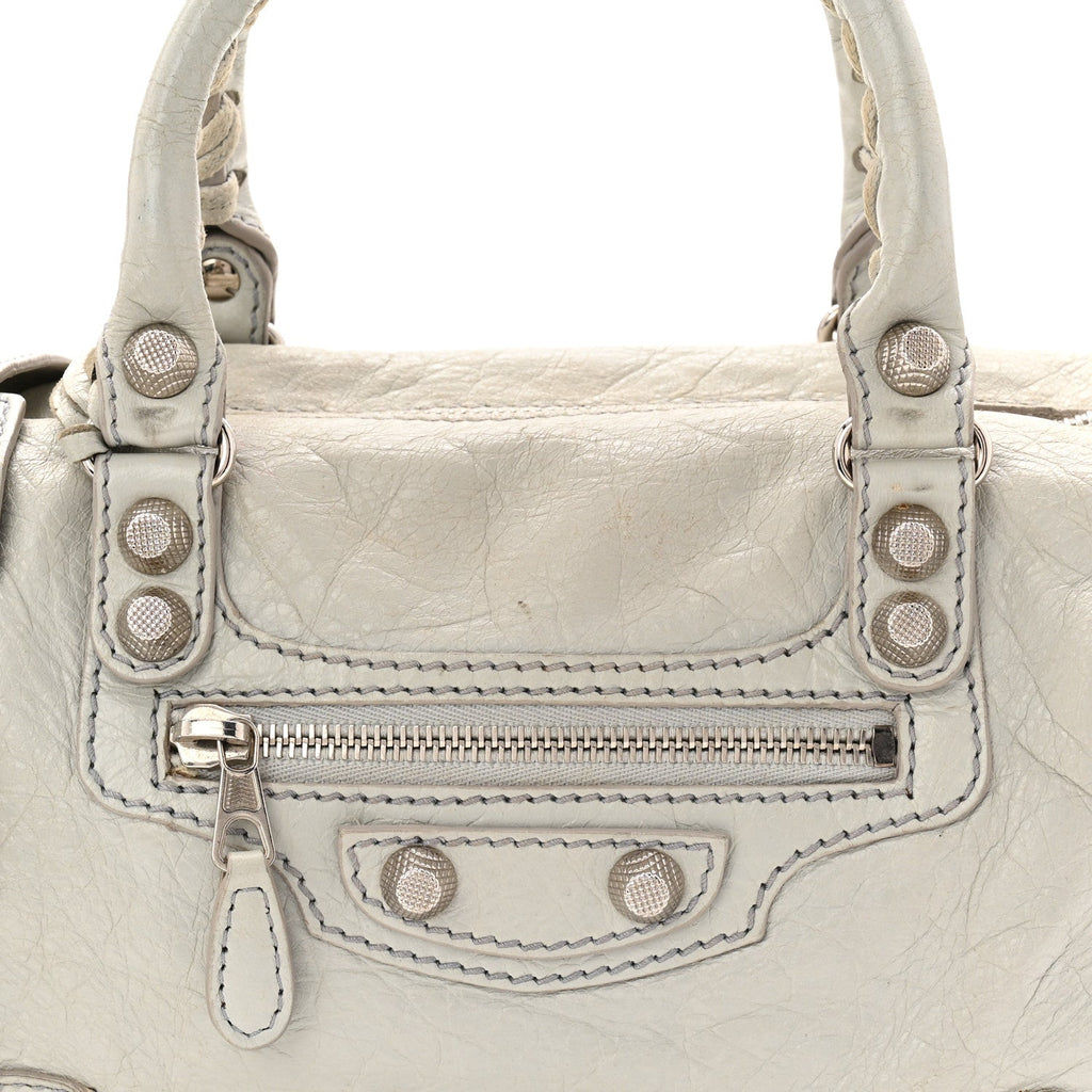 Agneau Giant 12 Silver Hardware Mini Twiggy Gris Glace