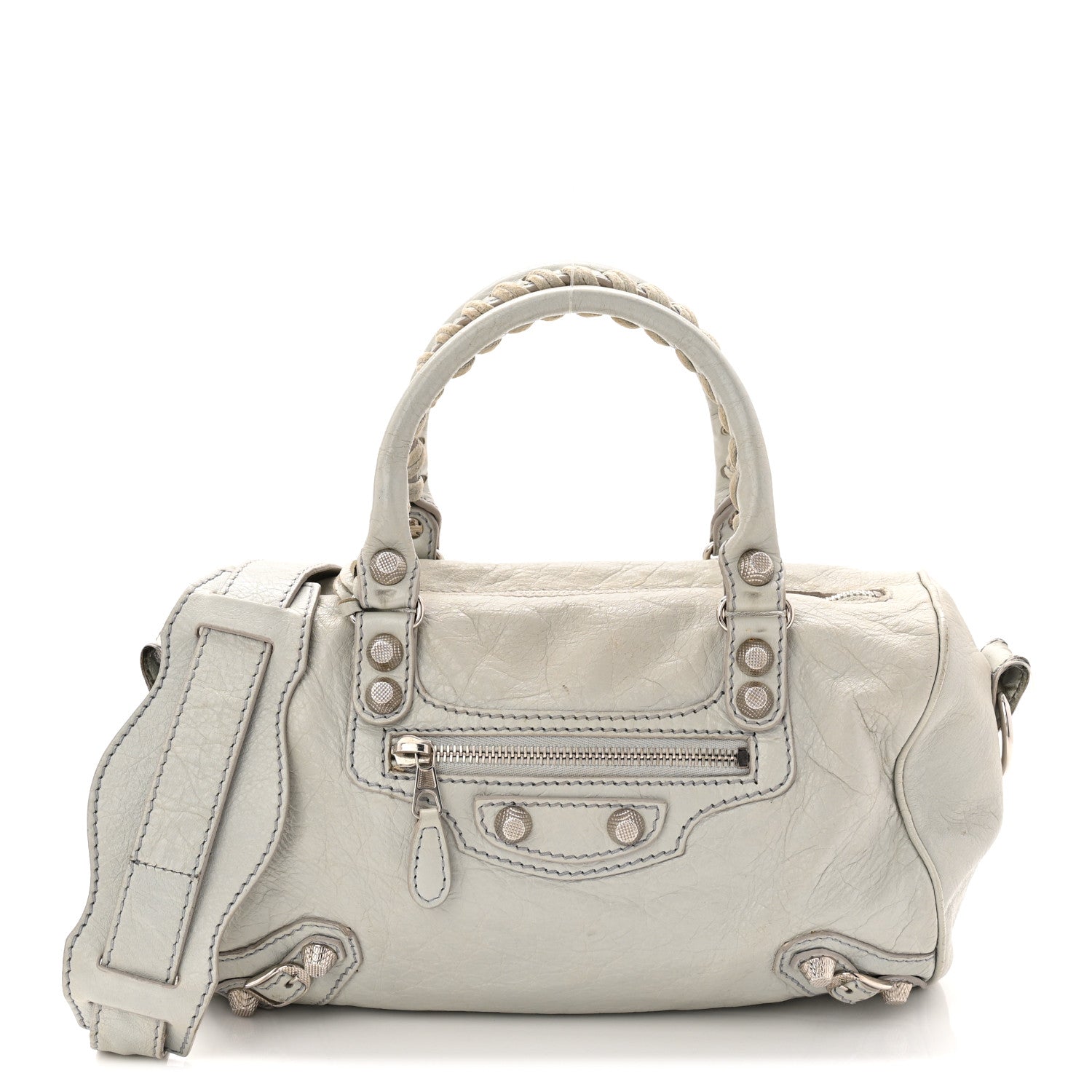 Agneau Giant 12 Silver Hardware Mini Twiggy Gris Glace