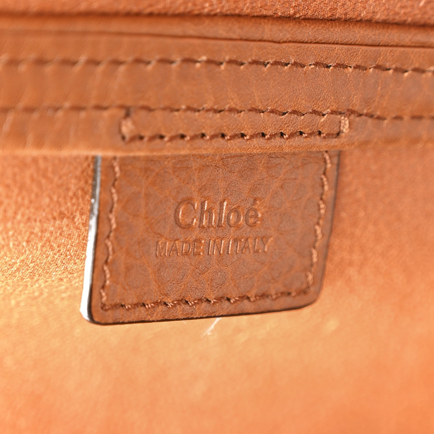 Grained Calfskin Large Spin Tote Clay Brown