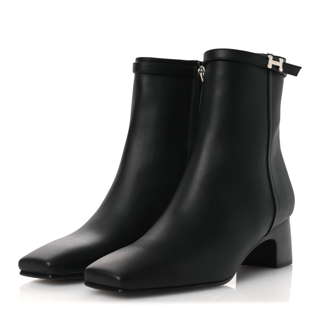 Calfskin Hommage Ankle Boots 37.5 Black