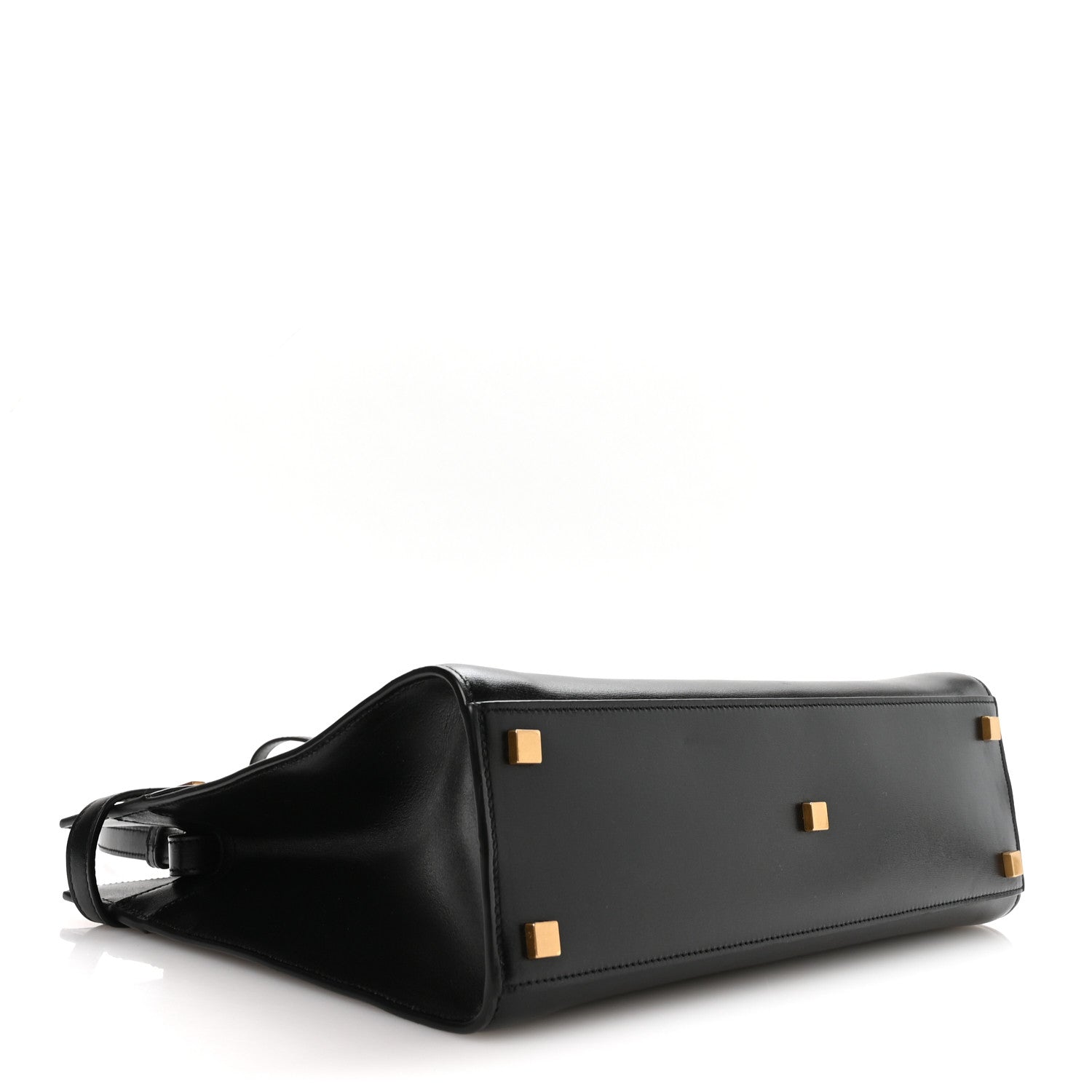 Calfskin Small Manhattan Shopper Tote Black