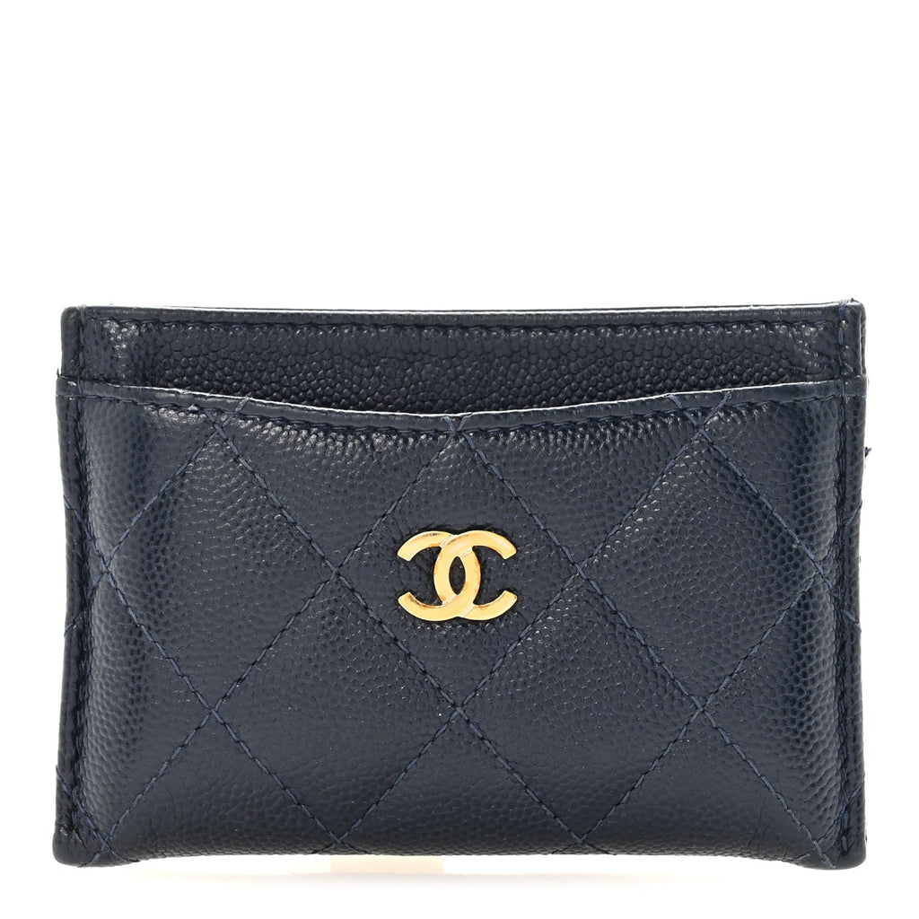 Caviar Quilted  Holder Navy