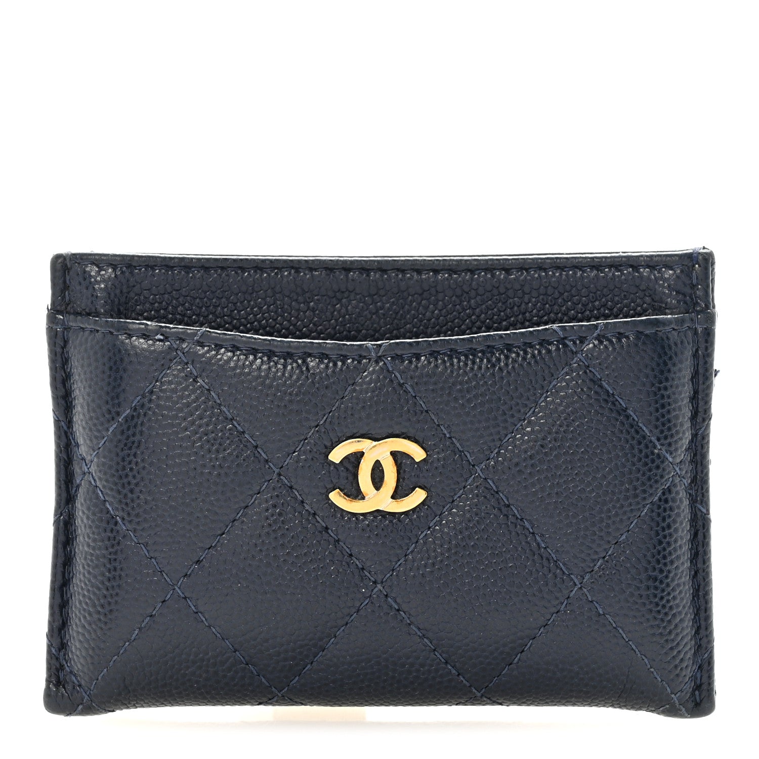 Caviar Quilted  Holder Navy