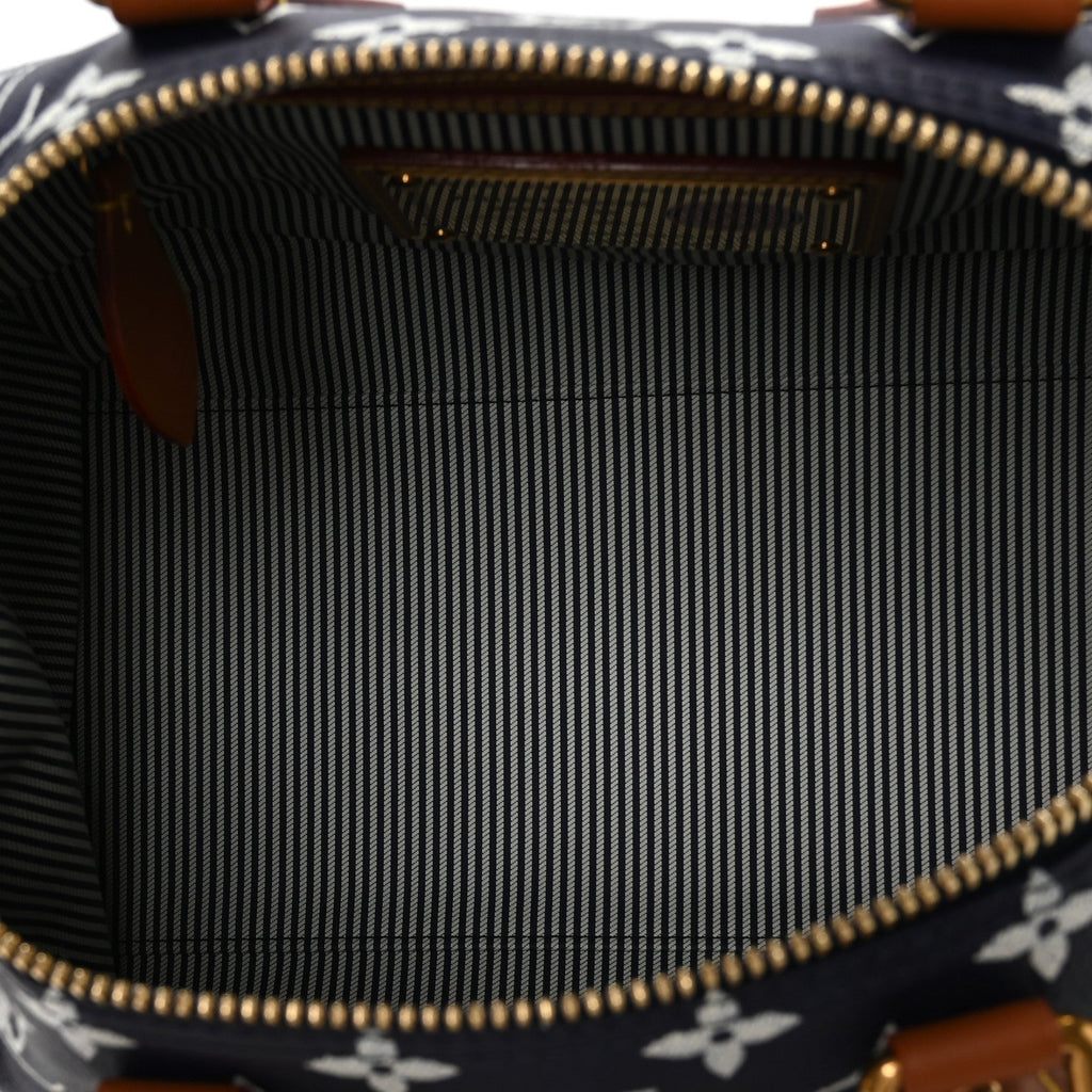 Calfskin Monogram Speedy P9 Bandouliere 30 Indigo