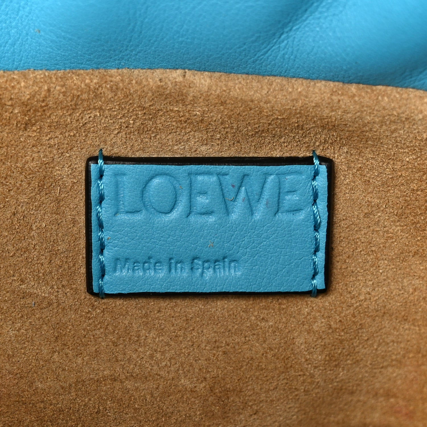 Nappa Flamenco Mini Knot Bag Turquoise